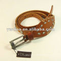 Studs Lady&#39;s Leather Belt Narrow Leather Belt